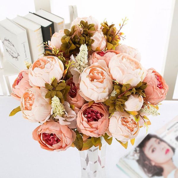 13 branch/bouquet artificial flowers peony vivid flores artificiales fake silk rose bridal diy wedding decor wreath gland home1
13 branch/bouquet artificial flowers peony vivid flores artificiales fake silk rose bridal diy wedding decor wreath gland home1