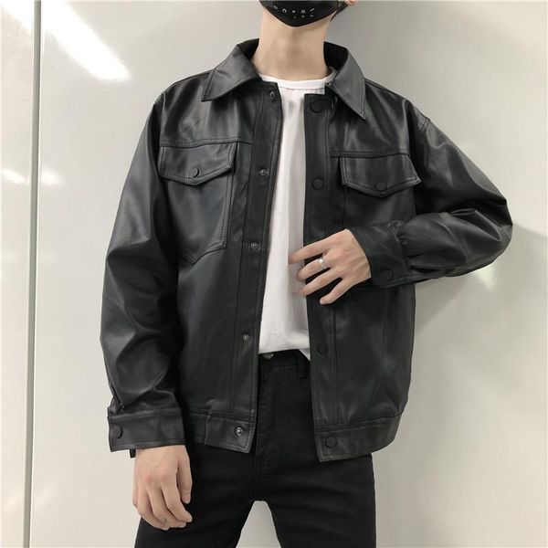 men's fur & faux spring autumn mens black leather coat short motorcycle jackets casual coats s-2xl s111
men's fur & faux spring autumn mens black leather coat short motorcycle jackets casual coats s-2xl s111