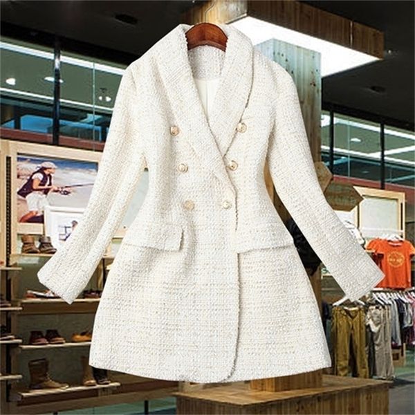 runway designer blazer women's double breasted metal button long sleeve notched collar jacket wool blends tweed blazer coat 201218, Black
runway designer blazer women's double breasted metal button long sleeve notched collar jacket wool blends tweed blazer coat 201218, Black