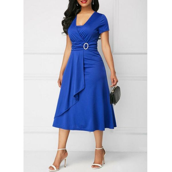 women v neck solid dress short sleeve high waist party club dresses summer casual clothes plus size 5xl, Black;gray
women v neck solid dress short sleeve high waist party club dresses summer casual clothes plus size 5xl, Black;gray