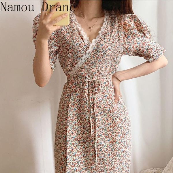 lace patchwork v neck short puff sleeve dress women floral print slim waist korean dresses retro fashion vestido kg-919, Black;gray
lace patchwork v neck short puff sleeve dress women floral print slim waist korean dresses retro fashion vestido kg-919, Black;gray