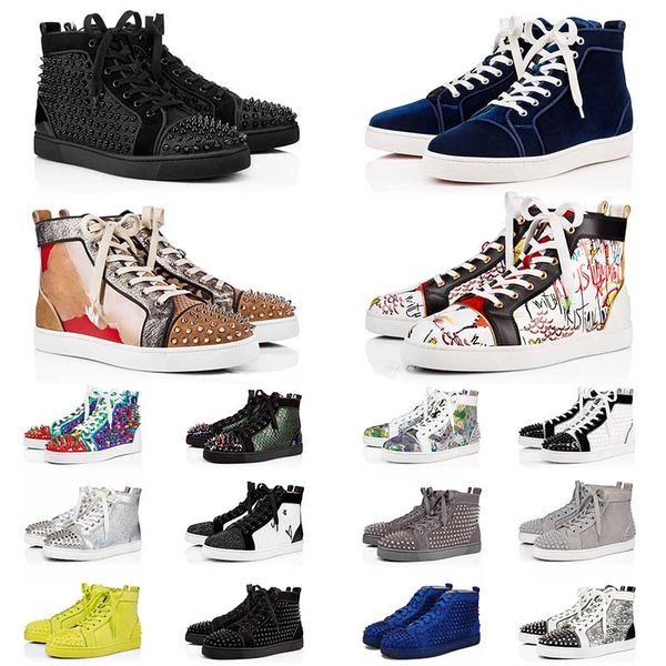 new designer red bottoms men women shoes spikes fashion high sneakers black white glitter leather suede casual shoe jogging walking, White;red
new designer red bottoms men women shoes spikes fashion high sneakers black white glitter leather suede casual shoe jogging walking, White;red