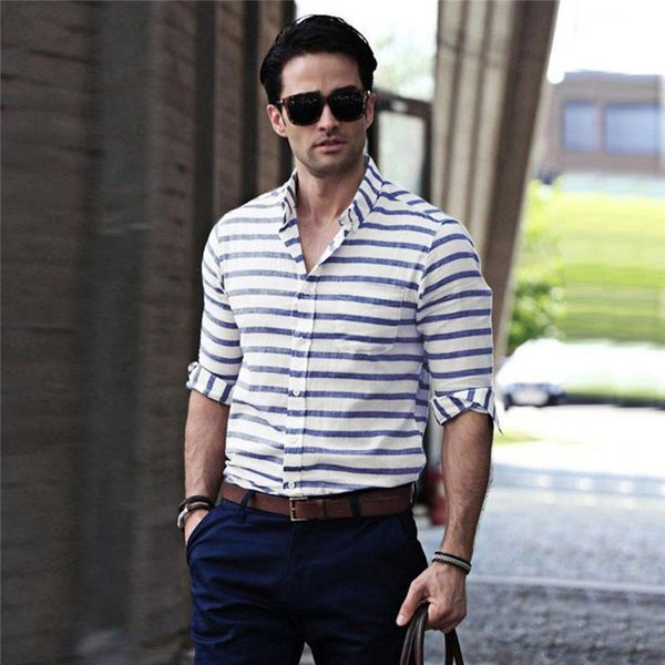 men's casual shirts shirt slim fit horizontal striped long sleeve formal dress men male clothing camisa 2021, White;black
men's casual shirts shirt slim fit horizontal striped long sleeve formal dress men male clothing camisa 2021, White;black