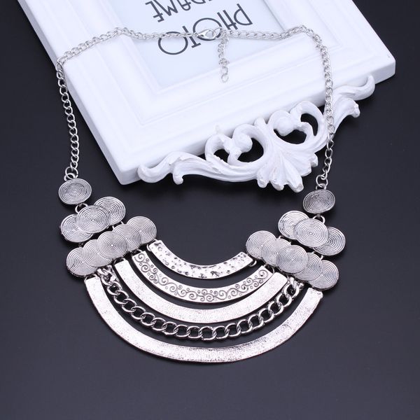 tenande vintage ethnic jewelry bijoux tribal metal coin choker necklaces & pendants gypsy multilayer chain necklaces for women, Silver
tenande vintage ethnic jewelry bijoux tribal metal coin choker necklaces & pendants gypsy multilayer chain necklaces for women, Silver