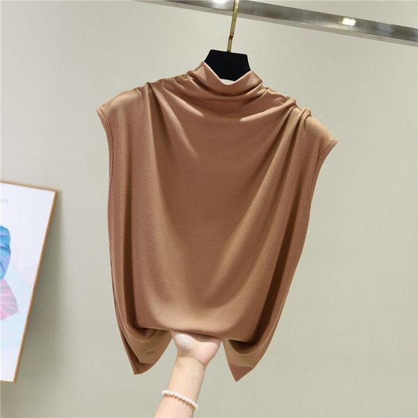 2021 fashion women blouse shirt elegant office ladies high collar sleeveless pure color solid blouses blusa feminina casual shirt, White
2021 fashion women blouse shirt elegant office ladies high collar sleeveless pure color solid blouses blusa feminina casual shirt, White