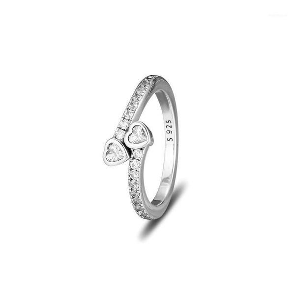 cluster rings ckk forever hearts ring 925 sterling silver wedding original for women anillos mujer fine jewelry1, Golden;silver
cluster rings ckk forever hearts ring 925 sterling silver wedding original for women anillos mujer fine jewelry1, Golden;silver