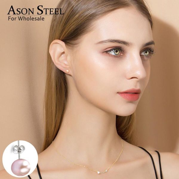 asonsteel female earrings 6mm oval white/pink freshwater pearl stud earrings jewelry stainless steel brinco bijoux wedding gift, Golden;silver
asonsteel female earrings 6mm oval white/pink freshwater pearl stud earrings jewelry stainless steel brinco bijoux wedding gift, Golden;silver