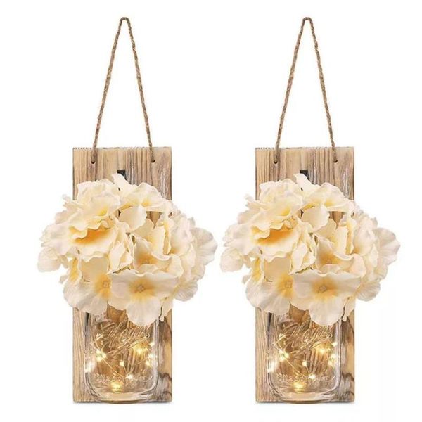 wall lamp 2pcs rustic grey mason jar sconces with led strip lights 6-hour timer decorative hanging decor hydrangea home kitchen
wall lamp 2pcs rustic grey mason jar sconces with led strip lights 6-hour timer decorative hanging decor hydrangea home kitchen
