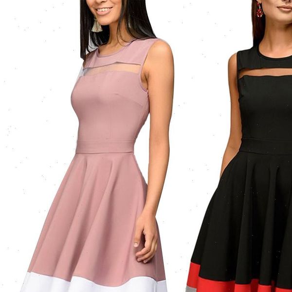 2021 dress women o neck retro sleeveless banquet midi dress perspective mesh contrast long dress a line sleeveless party, Black;gray
2021 dress women o neck retro sleeveless banquet midi dress perspective mesh contrast long dress a line sleeveless party, Black;gray