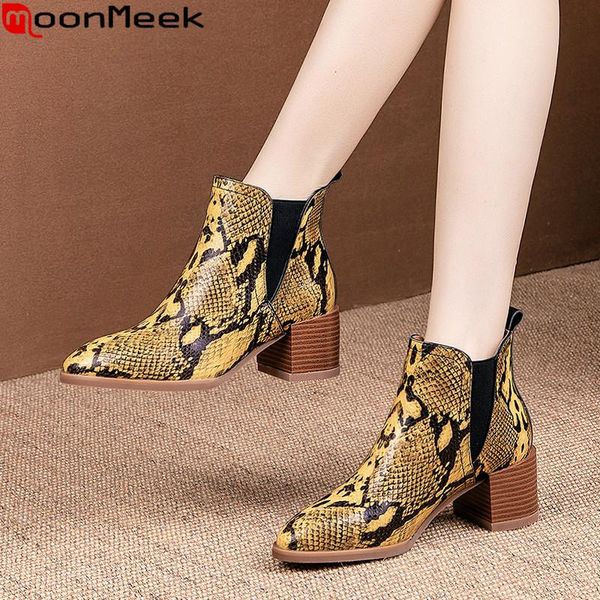 boots moonmeek 2021 genuine leather round toe slip on ladies ankle women`s square high heels autumn winter women, Black
boots moonmeek 2021 genuine leather round toe slip on ladies ankle women`s square high heels autumn winter women, Black
