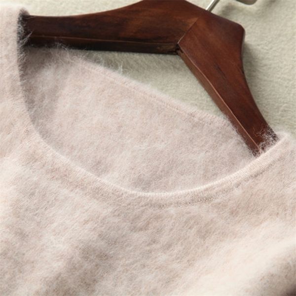 super warm fluffy mink cashmere soft fur o-neck sweaters and pullovers for women autumn winter jumper female brand jumper y200116, White;black
super warm fluffy mink cashmere soft fur o-neck sweaters and pullovers for women autumn winter jumper female brand jumper y200116, White;black