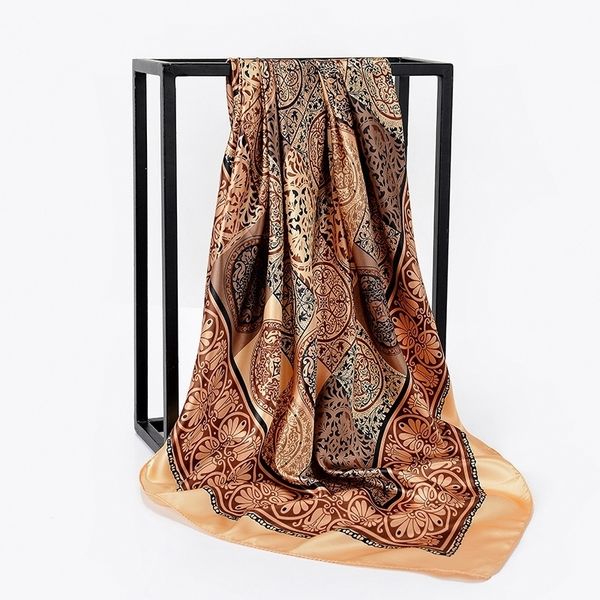 silk satin kerchief women hair scarf pink hhaki fashion print hijab scarfs square shawls and wraps scarves for lady 90*90cm t200609, Blue;gray
silk satin kerchief women hair scarf pink hhaki fashion print hijab scarfs square shawls and wraps scarves for lady 90*90cm t200609, Blue;gray