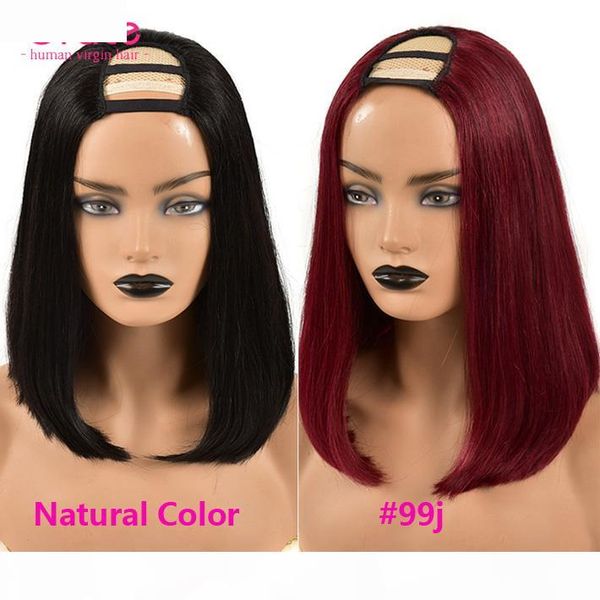 straight u part wigs pixie cut human hair short bob wig glueless 2"x4" 150% density for black women full 99j burgundy natural wig, Black;brown
straight u part wigs pixie cut human hair short bob wig glueless 2"x4" 150% density for black women full 99j burgundy natural wig, Black;brown