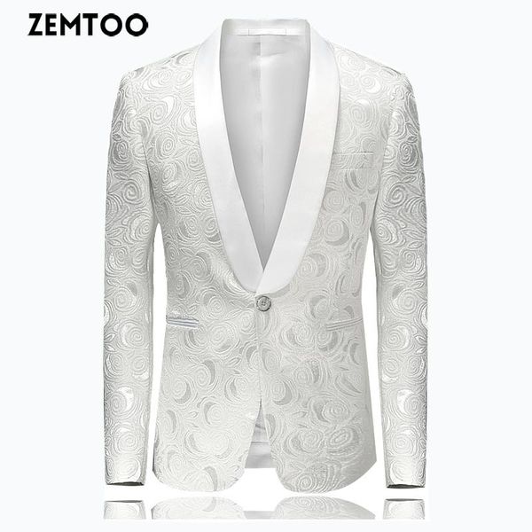 zemtoo men's high-end formal cashew flower jacket business casual wedding suit fd018, White;black
zemtoo men's high-end formal cashew flower jacket business casual wedding suit fd018, White;black