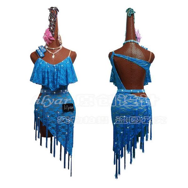 stage wear latin dance costume elegant lace tassel rhinstones dress for women sleeveless competition dresses, Black;red
stage wear latin dance costume elegant lace tassel rhinstones dress for women sleeveless competition dresses, Black;red