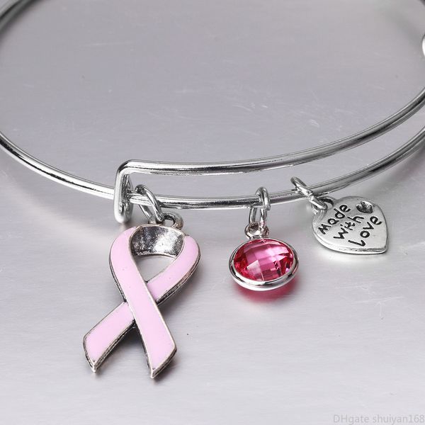 love pink bracelets ribbon breast adjustable cancer charm heart bracelet bangle for women care survivor jewelry gifts, Golden;silver
love pink bracelets ribbon breast adjustable cancer charm heart bracelet bangle for women care survivor jewelry gifts, Golden;silver