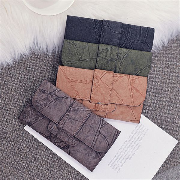 women's long 3 fold clutch bag new fashion retro frosted pu leather wallet mother-and-child wallet, Red;black
women's long 3 fold clutch bag new fashion retro frosted pu leather wallet mother-and-child wallet, Red;black
