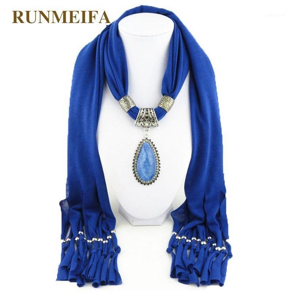 scarves runmeifa pendant jewelry spring scarf solid polyester with alloy water drop stone shawl for women1, Blue;gray 
scarves runmeifa pendant jewelry spring scarf solid polyester with alloy water drop stone shawl for women1, Blue;gray