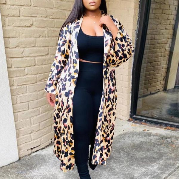 african leopard print long trench coat women casual vintage print ladies open front long sleeve autumn cardigan female 2020, Tan;black
african leopard print long trench coat women casual vintage print ladies open front long sleeve autumn cardigan female 2020, Tan;black