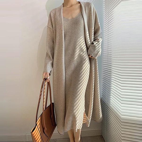 simple women knit cardigan coat solid wild casual loose lady mid-length knitted sweater1, White
simple women knit cardigan coat solid wild casual loose lady mid-length knitted sweater1, White