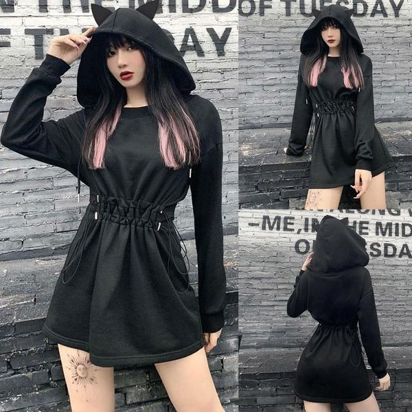 women's cat ear hoodie pullover long sleeve hooded cute sweatshirt dress1, Black;gray
women's cat ear hoodie pullover long sleeve hooded cute sweatshirt dress1, Black;gray