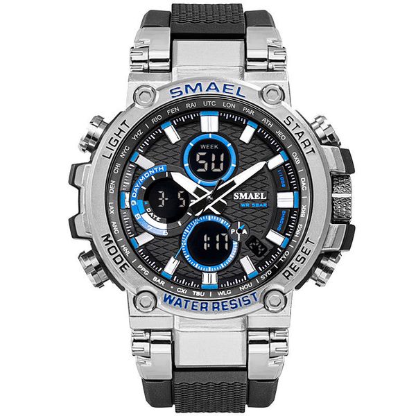 new smael 46mm 1803 quartz ditigal luminous watch mens student multifunction metal sport watches a09a1, Slivery;brown
new smael 46mm 1803 quartz ditigal luminous watch mens student multifunction metal sport watches a09a1, Slivery;brown