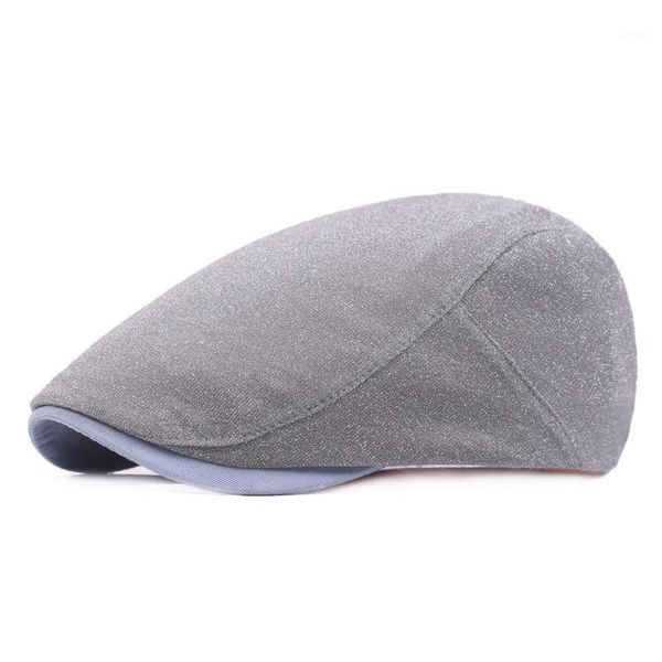 men's simple solid color beret casual wild fashion hat ladies hat1, Blue;gray
men's simple solid color beret casual wild fashion hat ladies hat1, Blue;gray