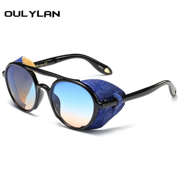 sunglasses oulylan vintage steampunk men women leather round sun glasses shades retro brand design steam punk eyewear uv400, White;black
sunglasses oulylan vintage steampunk men women leather round sun glasses shades retro brand design steam punk eyewear uv400, White;black