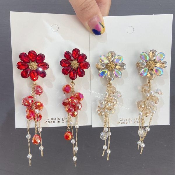 dangle & chandelier mengjiqiao korean fashion crystal flower drop earrings for women elegant pearl tassel jewelry pendientes gifts, Silver
dangle & chandelier mengjiqiao korean fashion crystal flower drop earrings for women elegant pearl tassel jewelry pendientes gifts, Silver
