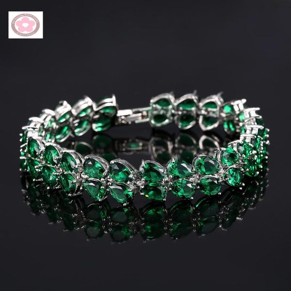 charm bracelets sz0053 green gem inlaid fashion for women jewelry gift, Golden;silver
charm bracelets sz0053 green gem inlaid fashion for women jewelry gift, Golden;silver