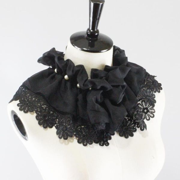 bow ties black lace pleated fake collars female shirt detachable sweater half blouse false neck ruff decor, Black;gray
bow ties black lace pleated fake collars female shirt detachable sweater half blouse false neck ruff decor, Black;gray