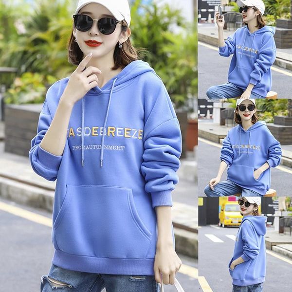 women's hoodies & sweatshirts women embroidered letter womens casual loose long sleeve pullovers, Black
women's hoodies & sweatshirts women embroidered letter womens casual loose long sleeve pullovers, Black