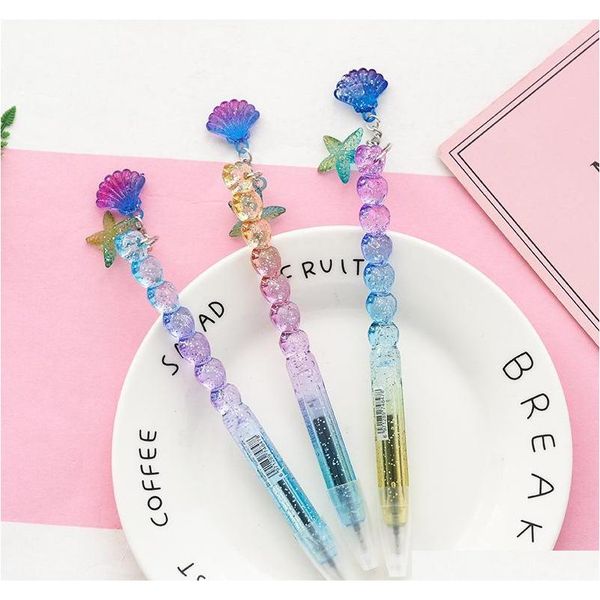 1pcs bling gradient princess shell pendant gel pen school office supply 0.5mm black ink pen plastic gel pen stationery tool ankgl, Blue;orange
1pcs bling gradient princess shell pendant gel pen school office supply 0.5mm black ink pen plastic gel pen stationery tool ankgl, Blue;orange