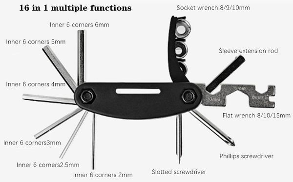 factory direct sale bicycle repair combination tool 16 in one mountain road bike multifunctional folding car repair kit wrench accessories
factory direct sale bicycle repair combination tool 16 in one mountain road bike multifunctional folding car repair kit wrench accessories