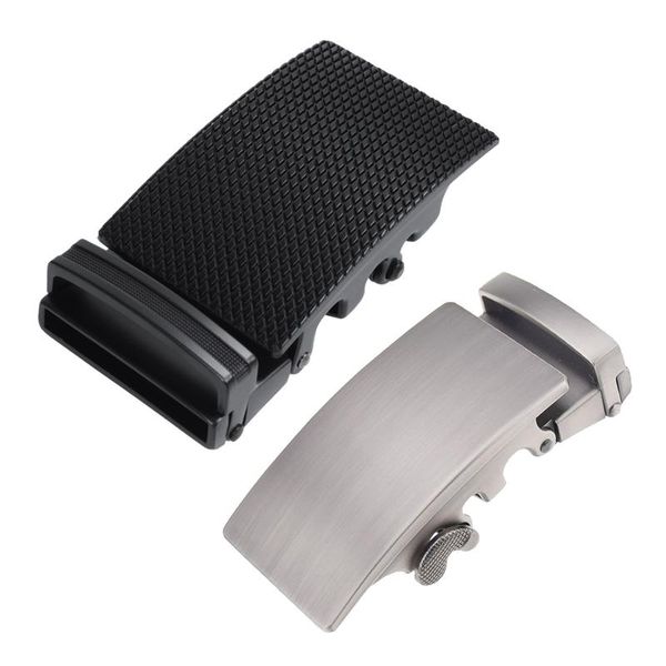 2 pcs men's solid buckle automatic ratchet leather belt buckle, black & silver, Black;brown
2 pcs men's solid buckle automatic ratchet leather belt buckle, black & silver, Black;brown