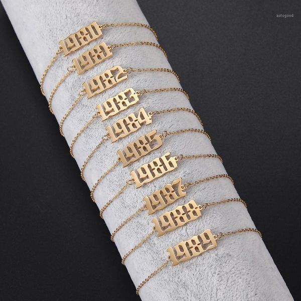 charm bracelets teamer stainless steel bracelet birth year number for women men fashion jewelry 1980-2021 birthday gifts1, Golden;silver
charm bracelets teamer stainless steel bracelet birth year number for women men fashion jewelry 1980-2021 birthday gifts1, Golden;silver