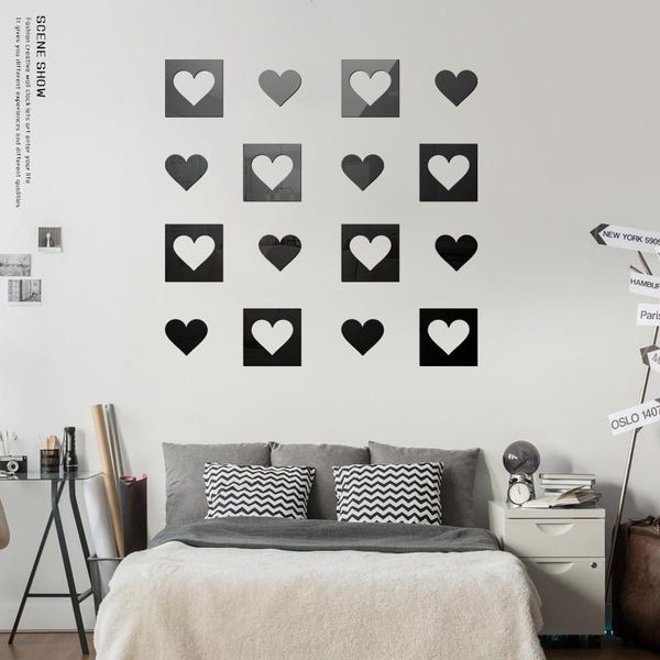 diy 3d mirror wall sticker heart-shaped home decor mirror decor stickers art wall decoration stickers multi-color
diy 3d mirror wall sticker heart-shaped home decor mirror decor stickers art wall decoration stickers multi-color