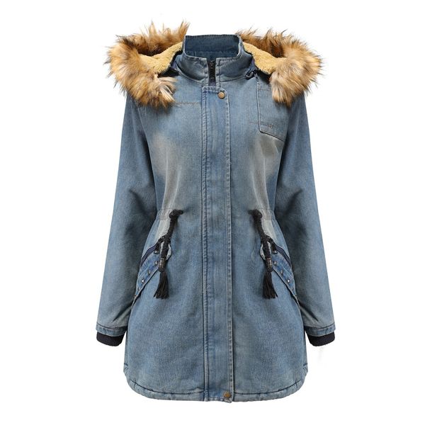 new womens jacket fur denim blue jeans hooded women coat winter warmth 100% cotton size s-xxl, Tan;black
new womens jacket fur denim blue jeans hooded women coat winter warmth 100% cotton size s-xxl, Tan;black