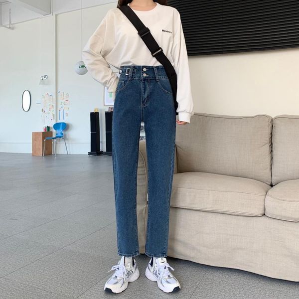 alien kitty 2021 spring new fashionable simplicity straight pants high waist loose blue jeans women casual all-match
alien kitty 2021 spring new fashionable simplicity straight pants high waist loose blue jeans women casual all-match