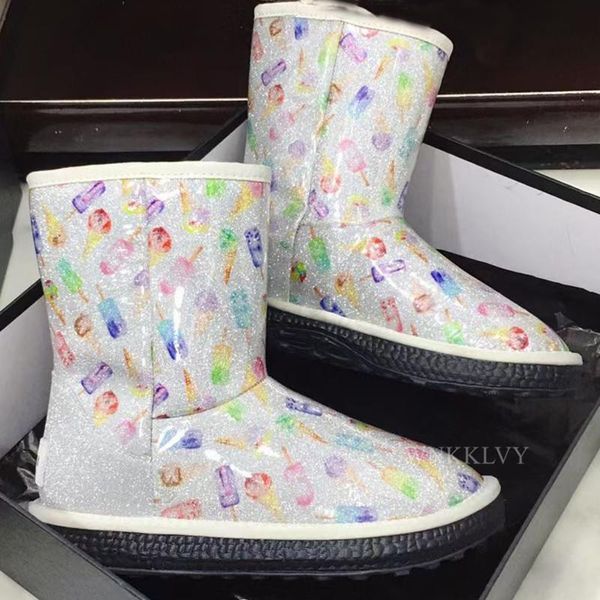 white ice pvc clear real wool snow boots woman warm waterproof flat winter shoes platform light sole ankle botas for women, Black
white ice pvc clear real wool snow boots woman warm waterproof flat winter shoes platform light sole ankle botas for women, Black