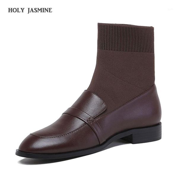 ankle boots brand spring autumn sock boots women low heel woman shoes square toe short booties slip on lady shoes1, Black
ankle boots brand spring autumn sock boots women low heel woman shoes square toe short booties slip on lady shoes1, Black