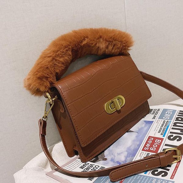 shoulder bags crocodile pattern plush tote bag 2021 fashion pu leather women's designer handbag lock messenger
shoulder bags crocodile pattern plush tote bag 2021 fashion pu leather women's designer handbag lock messenger