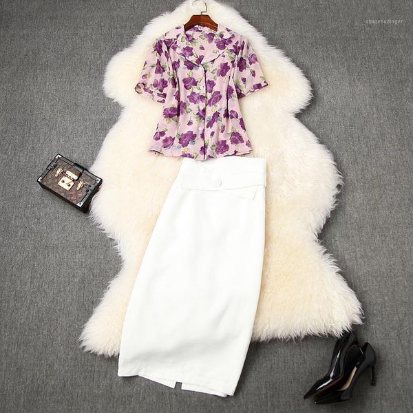 women skirt and set summer 2020 short sleeve notched collar vintage rose print shirts and pencil skirts two piece sets1, White
women skirt and set summer 2020 short sleeve notched collar vintage rose print shirts and pencil skirts two piece sets1, White