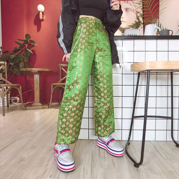 chinese style dragon vintage straight wide leg pants women high waisted chains trousers female bottom ladies casual pantalones, Black;white
chinese style dragon vintage straight wide leg pants women high waisted chains trousers female bottom ladies casual pantalones, Black;white