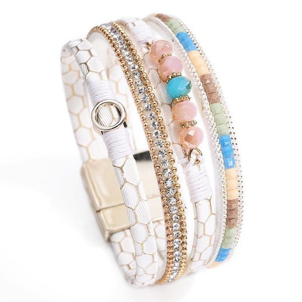charm bracelets women faux crystals white leather bracelet metal wide multilayer wrap jewelry, Golden;silver
charm bracelets women faux crystals white leather bracelet metal wide multilayer wrap jewelry, Golden;silver