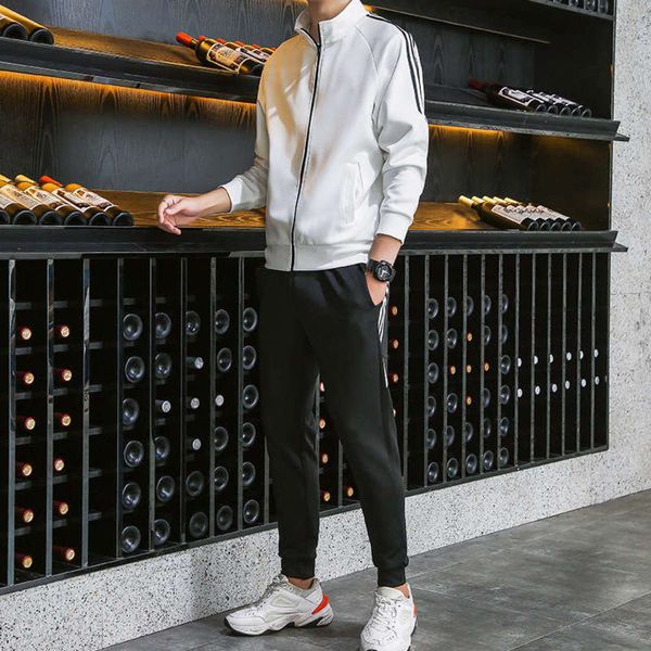 men's customized sports spring and autumn leisure suit long sleeve large standing collar sweater uniform slim fat pants, Gray
men's customized sports spring and autumn leisure suit long sleeve large standing collar sweater uniform slim fat pants, Gray