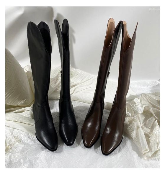 boots winter women's thick-heeled oxford-soled pointed toe boots, western cowboy layer leather shoes, comfortable and fashionable1, Black
boots winter women's thick-heeled oxford-soled pointed toe boots, western cowboy layer leather shoes, comfortable and fashionable1, Black