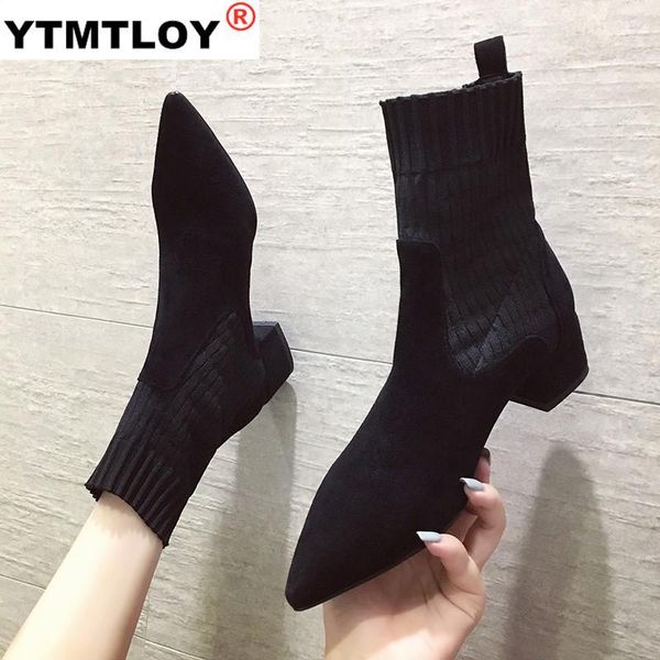 boots intention sweet lady ankle woman sock square heels pointy toe black shoes concise kid suede cute size 35-39
boots intention sweet lady ankle woman sock square heels pointy toe black shoes concise kid suede cute size 35-39
