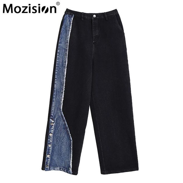 mozision patchwork высокая талия прямые джинсы женщин повседневные свободные брюки женские 2021 весна новых джинсовых брюк мода леди, Blue
mozision patchwork высокая талия прямые джинсы женщин повседневные свободные брюки женские 2021 весна новых джинсовых брюк мода леди, Blue