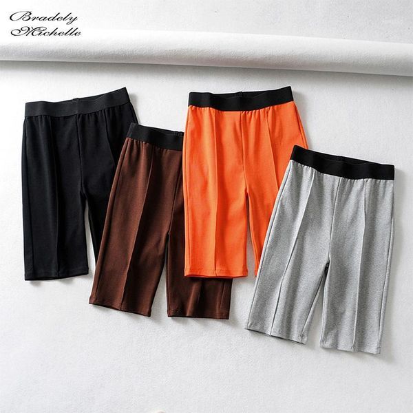bradely michelle 2020 fashion women bikeshorts cotton high waist elastic pure color knee-length leggings for female1, Black
bradely michelle 2020 fashion women bikeshorts cotton high waist elastic pure color knee-length leggings for female1, Black